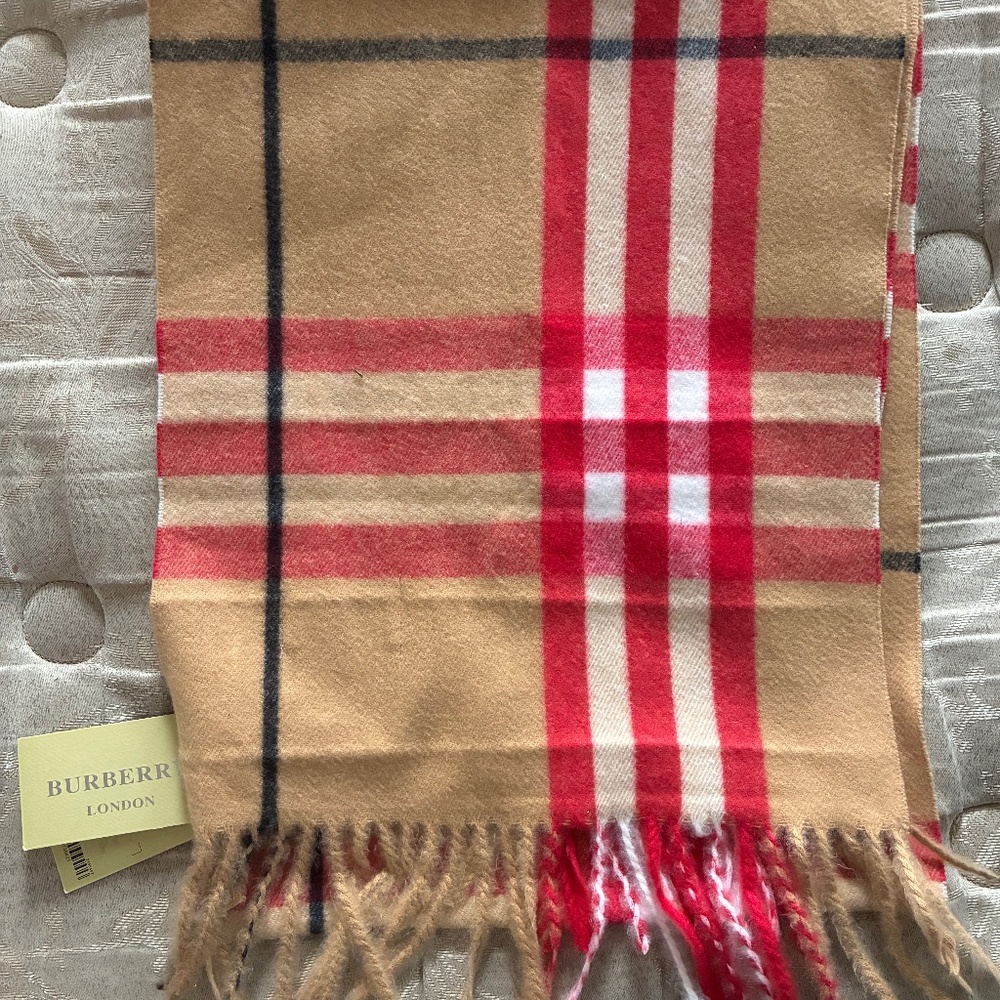 Wide Reversible Check Cashmere Silk Scarf